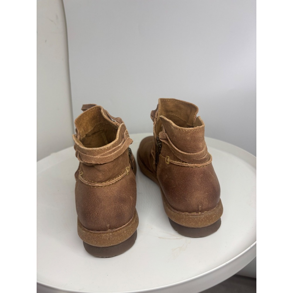 Born Handcrafted Brown Suede Lace Wrap Ankle Boots Womens 9.5 41 - Picture 3 of 5